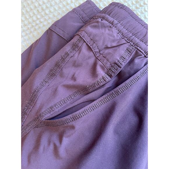 Eddie Bauer Outerwear Fleece Flannel Lined Camping Cargo Joggers Size 8 Purple - Picture 11 of 11
